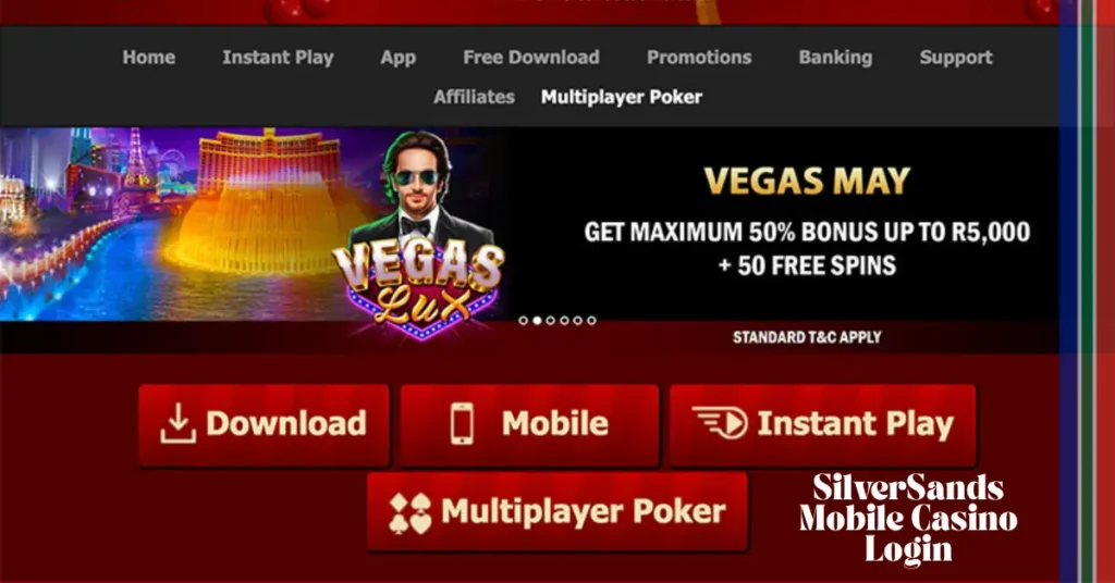 silversands mobile casino login